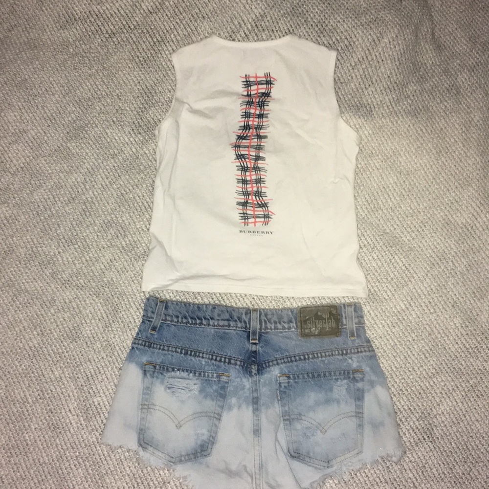 Burberry White Crop Top